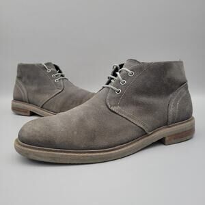Quality Manufacturing Co Gray Suede Leather Chukka Ankle Boots Mens 10.5 Casual